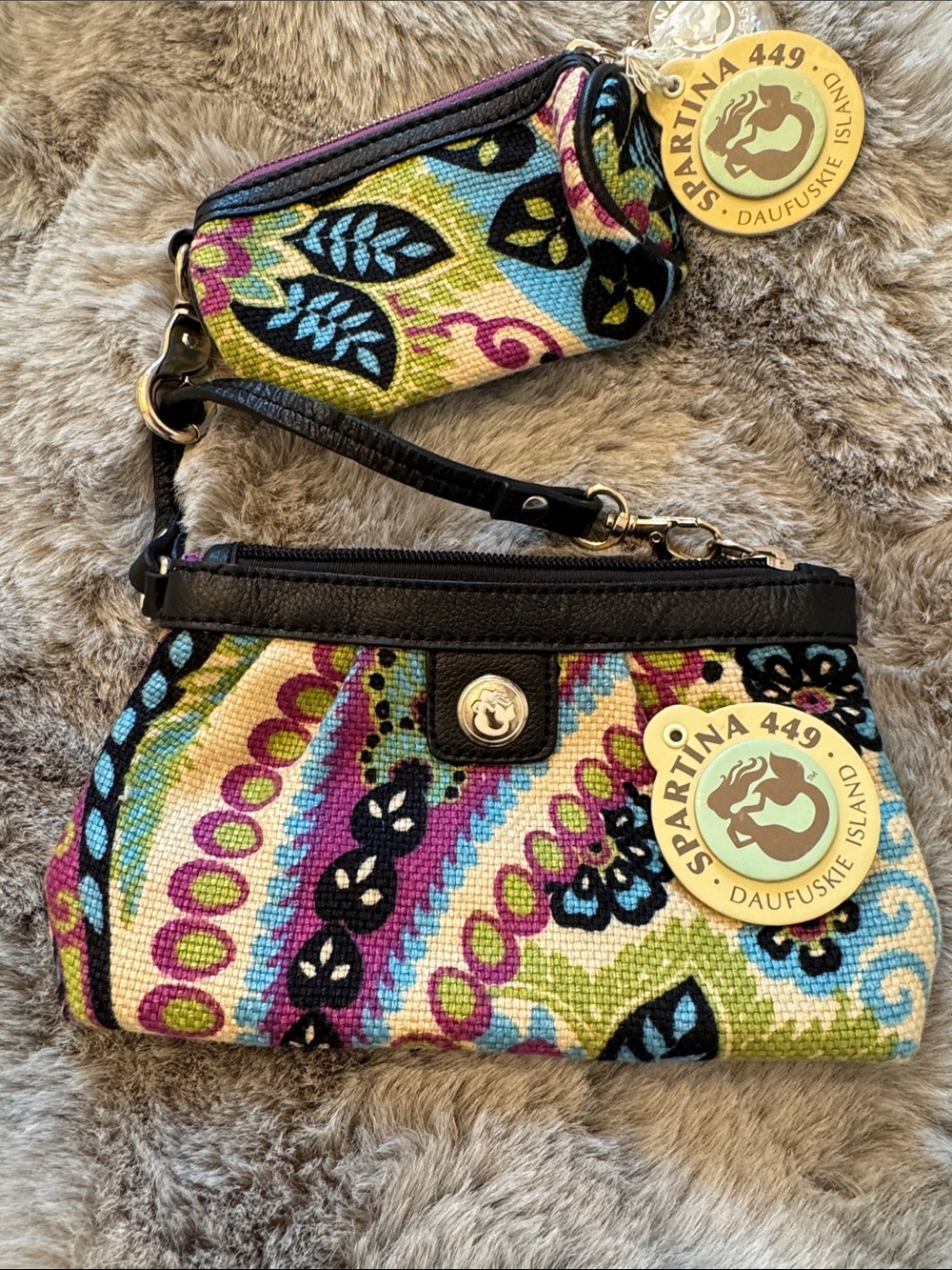 Spartina 449 Multicolor Floral Tapestry Wristlet Set - Picture 3 of 9